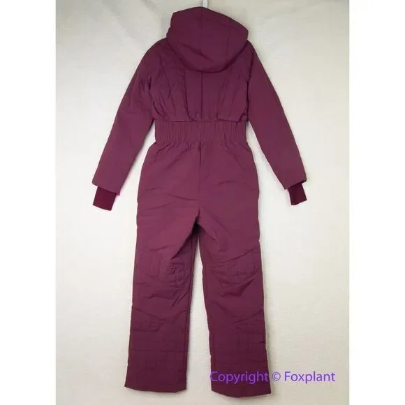 New! Free People Movement All Prepped Ski Suit in oxblood, size XL - Picture 12 of 16